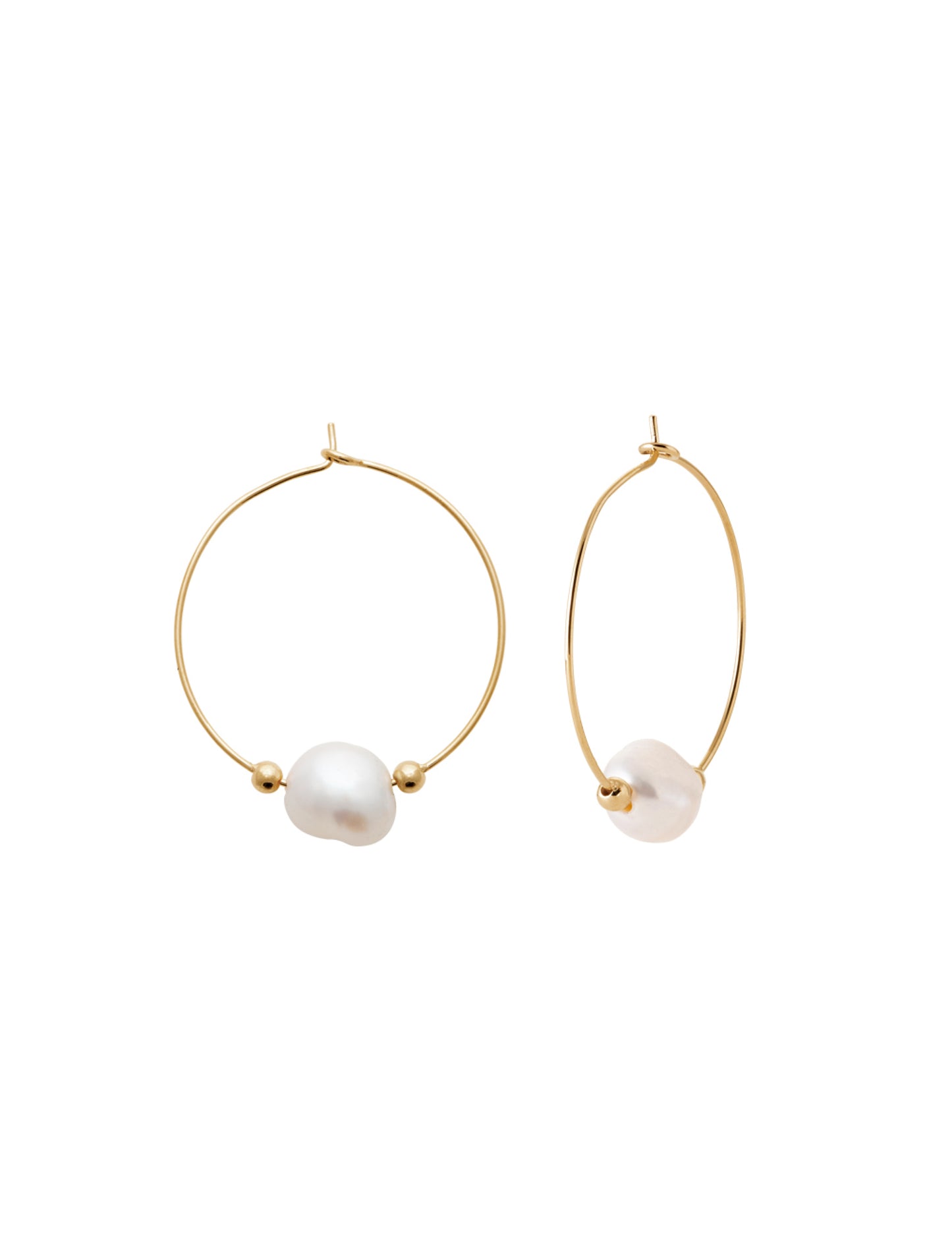 Hoops with Pearls