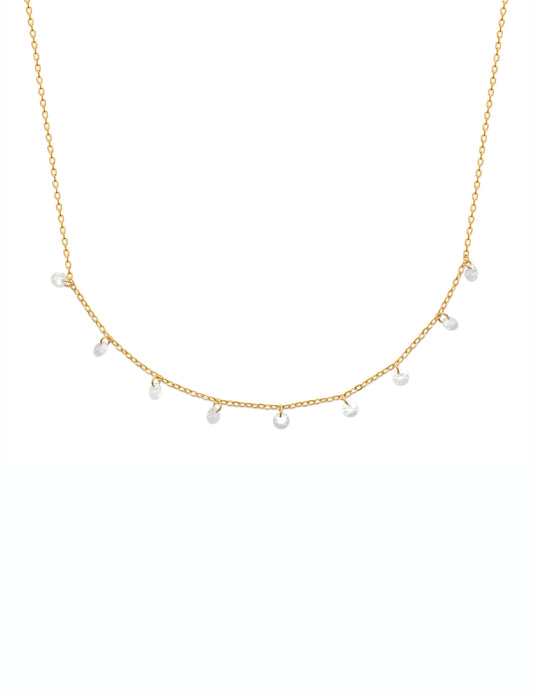 Dangling Zirconia Necklace