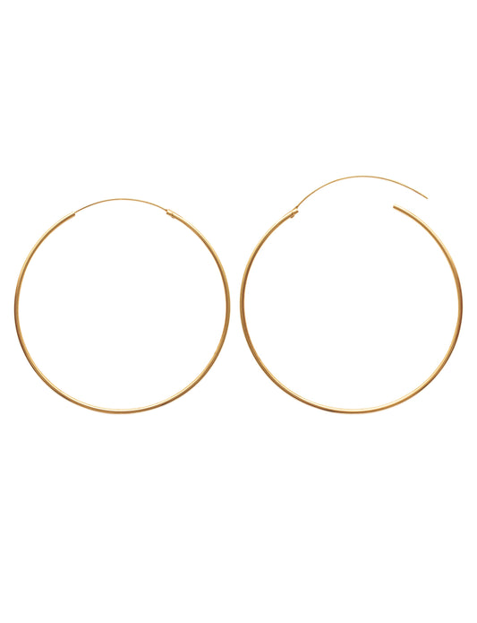 Large Thin Hoops 80mm