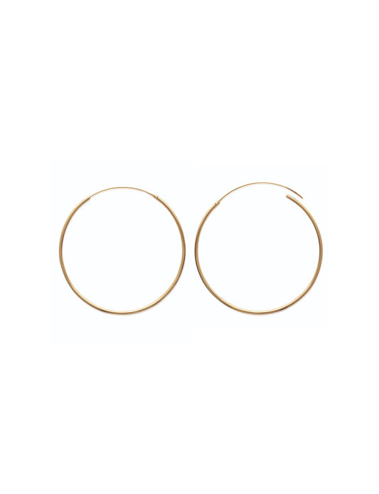 Medium Thin Hoops 40mm